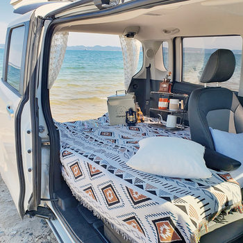 Camping Blanket Tent Interior Decoration Carpet Outdoor Blanket Sleeping Blanket Bed Blanket Rv Blanket Trunk Mat Knitted Thread C^