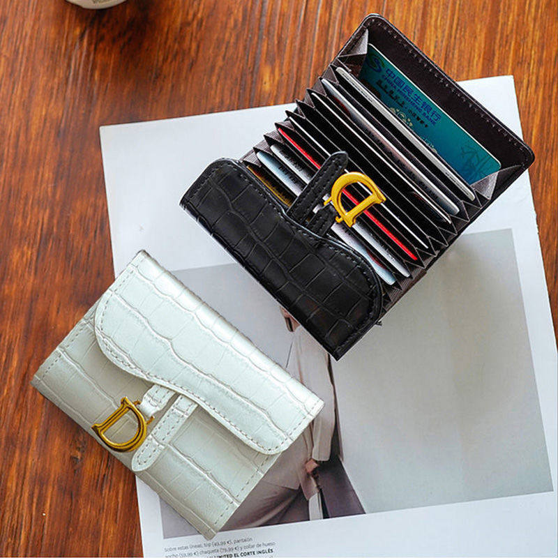 Casual Organ Crocodile Pattern Women's Small Bag Fashionable D-Shaped Snap Coin Bag Men's Card Holder Card Holder Card Holder