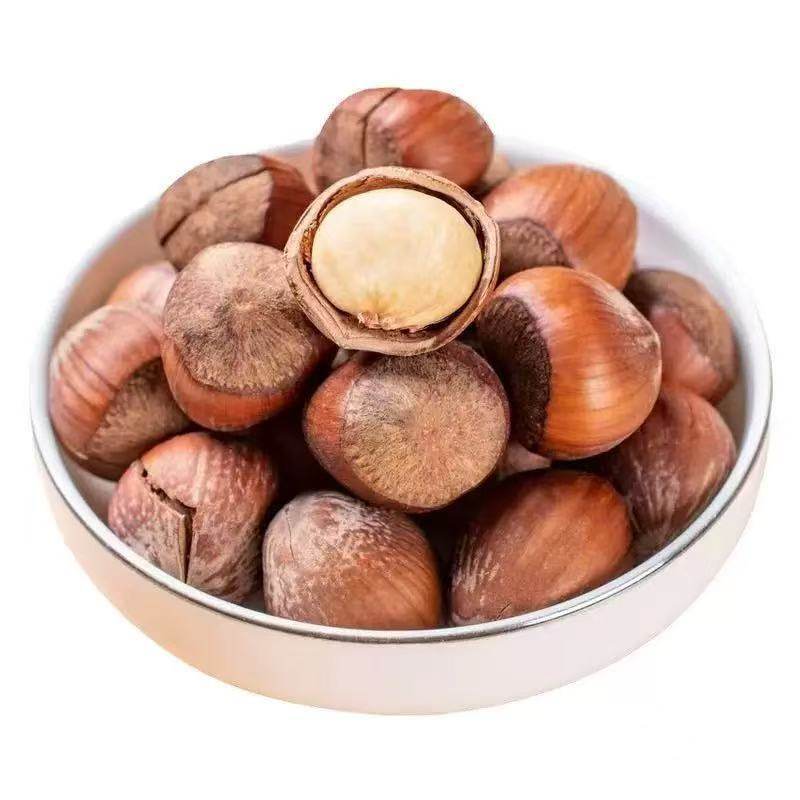 Hazelnuts, a Specialty of Northeast China, Fresh Wild Roasted Hazelnuts with Open Shells, Original Flavor, No Additives, Nut Snacks, Roasted Dried Fruits