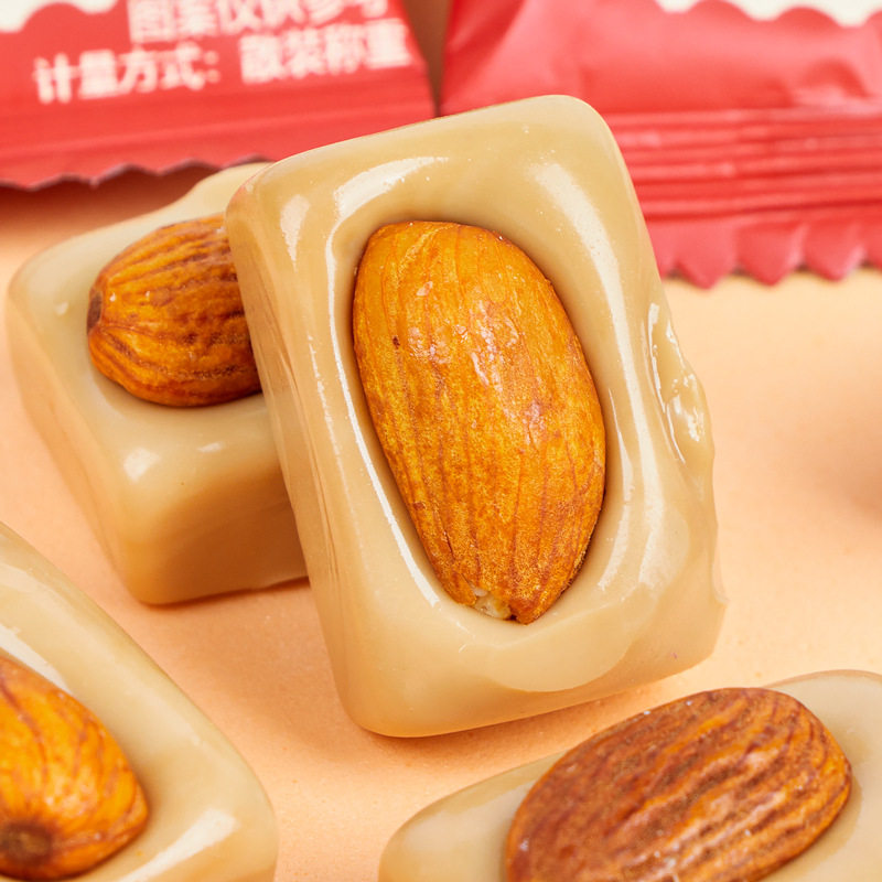 Longke Nut Milk Crisp Fruit Milk Crisp Almond Hard Milk Sugar Almond Sugar Separate Packaging Bulk Wholesale