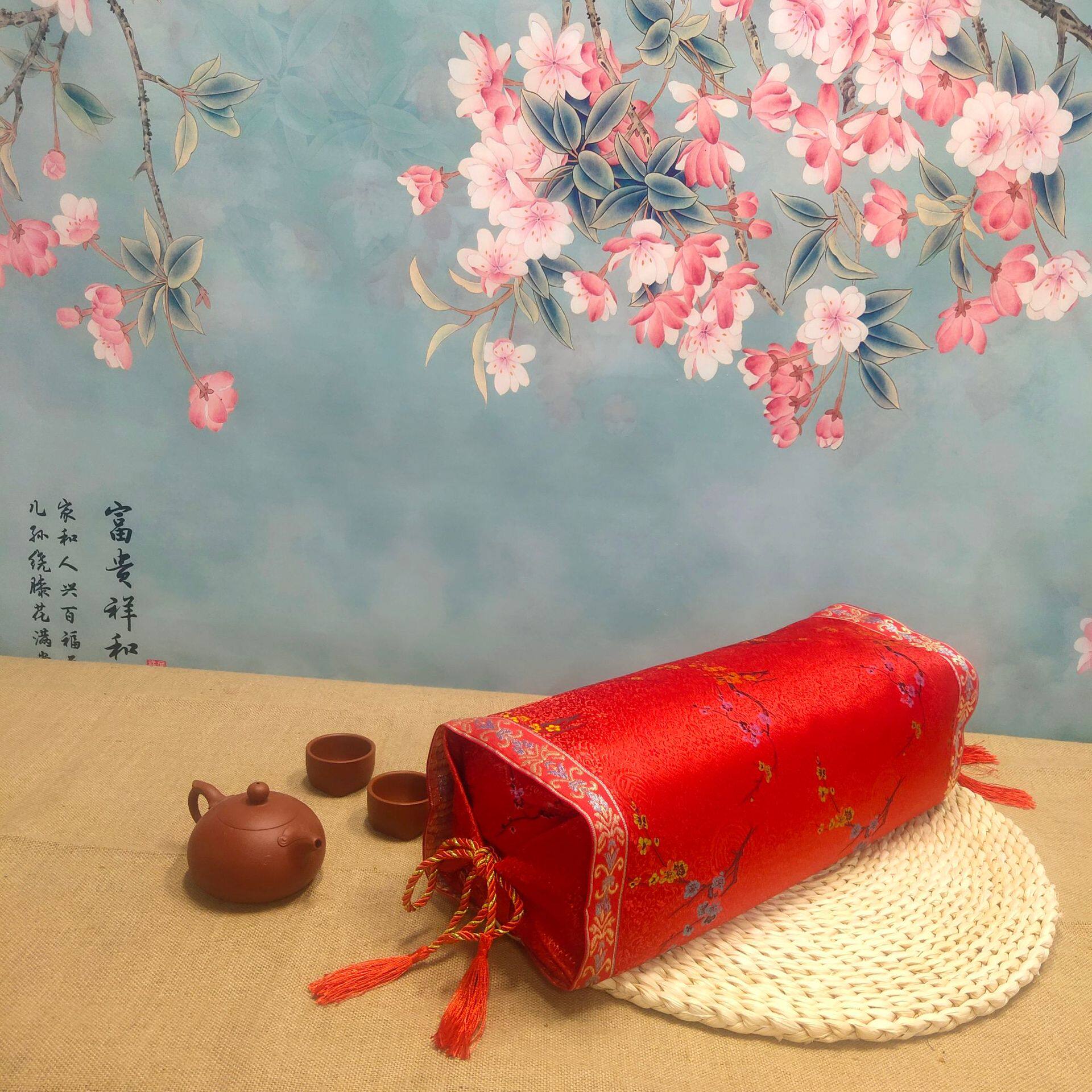 Court satin home textile bedding online wholesale stall court satin jacquard pillowcase pillow cover cervical pillow