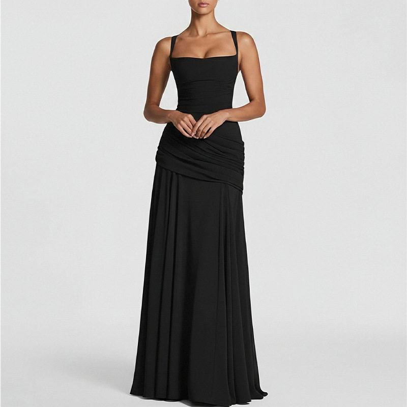 Summer Womens Dress Elegant Sleeveless Waist Defined Flared Design Perfect for Parties and Events Wholesale