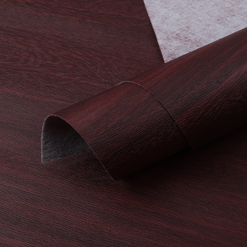 Wood grain pvc leather artificial leather glasses case luggage soft bag furniture decorative leather factory direct in stock wood grain