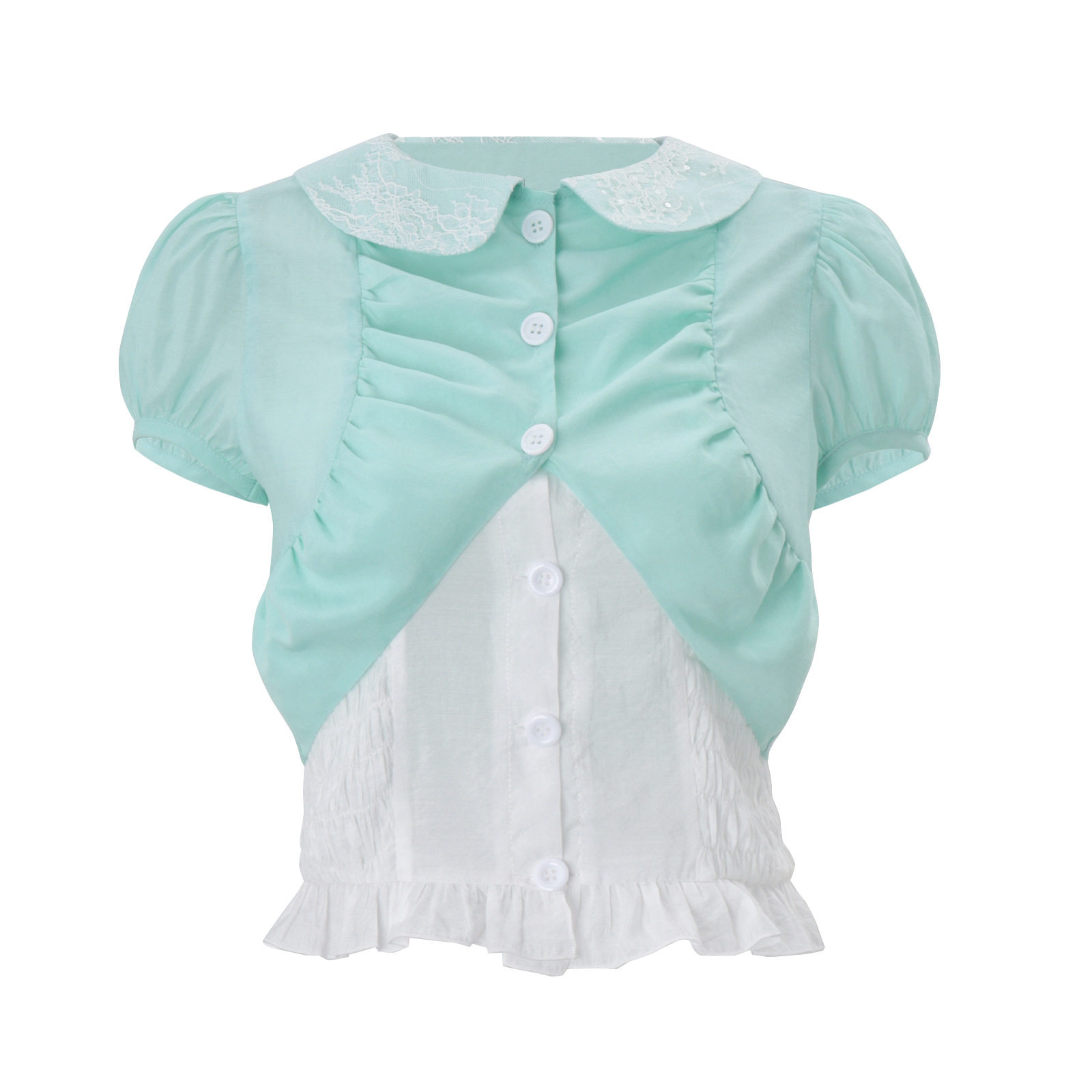 Womens Casual Outfit Stylish Irregular Short Sleeve Top Set Summer Fashion Available in Green and White