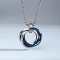 Blue star pendant (titanium steel chain) 60cm