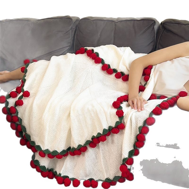 Souvenir Lunch Break Knitted Blanket Blanket Rose Shawl Home Sofa Office Bestie Blanket Leisure Blanket