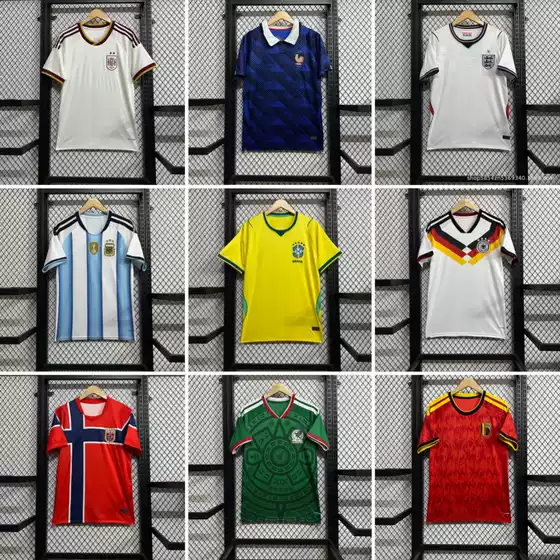 26-27 World Cup in the United States, Canada, and Mexico: Brazil, Mexico, France, Germany, Argentina, England Football Jerseys