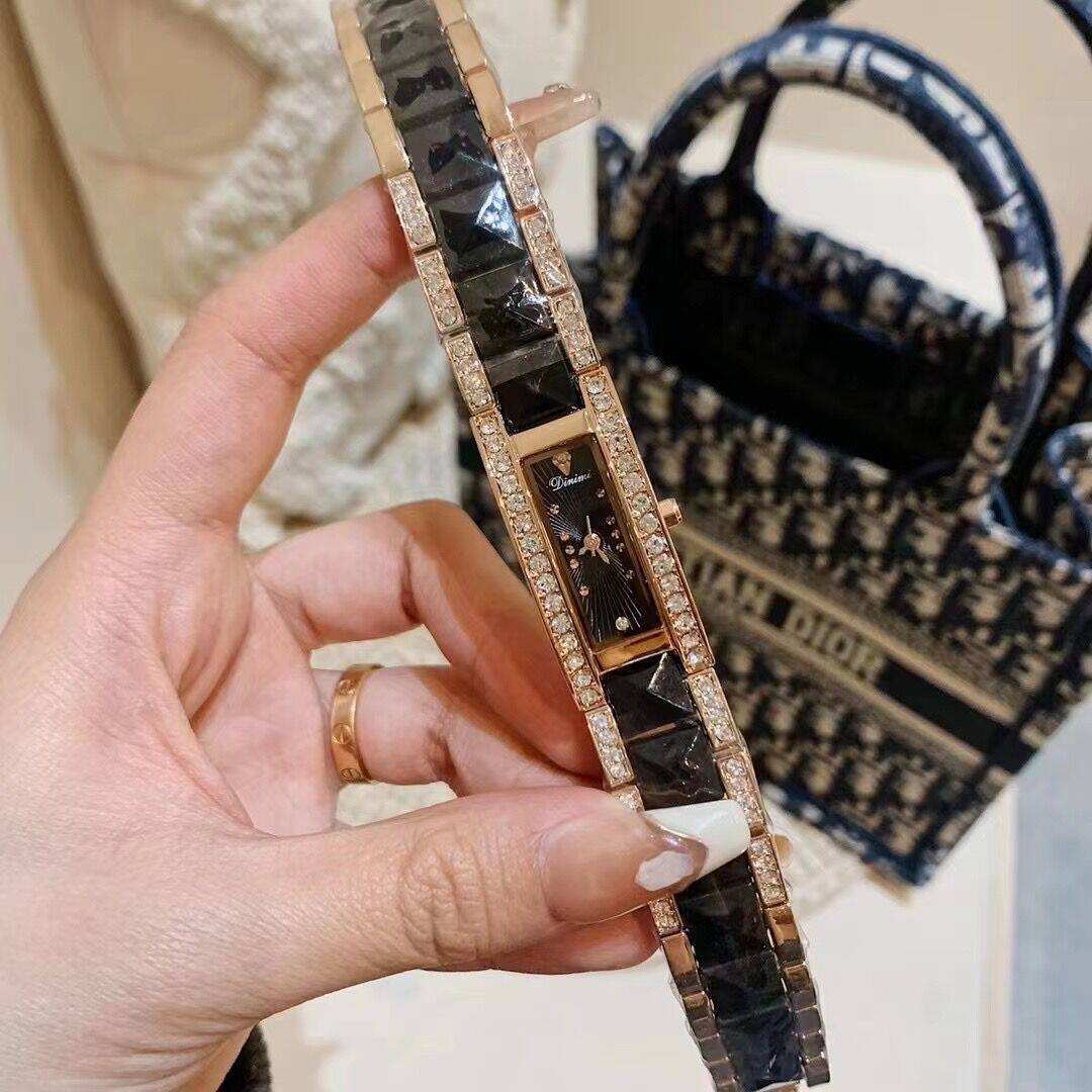 Timini 2024 new bracelet watch ladies diamond foreign trade wholesale retro personality fashion rectangular women's watch