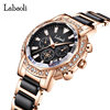 Labaoli Fashion Women's Watch, Elegant Waterproof Quartz Watch with Diamond and Mother-Of-Pearl Large Dial Calendar Watch