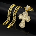 Golden cross + 20inch cuban chain