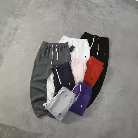 High-Quality Cross-Border Basic Pony Print Logo Drawstring Sweatpants for Men and Women Export