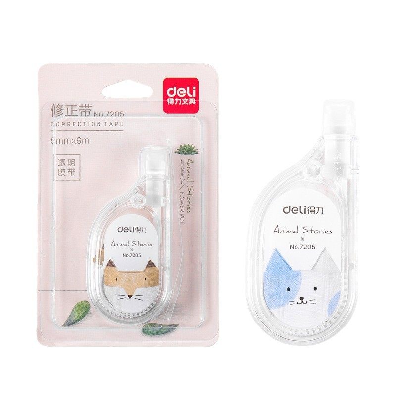 Deli 7205 Correction Tape Correction Tape 6m Cartoon Cute Student Stationery Creative Cost-Effective