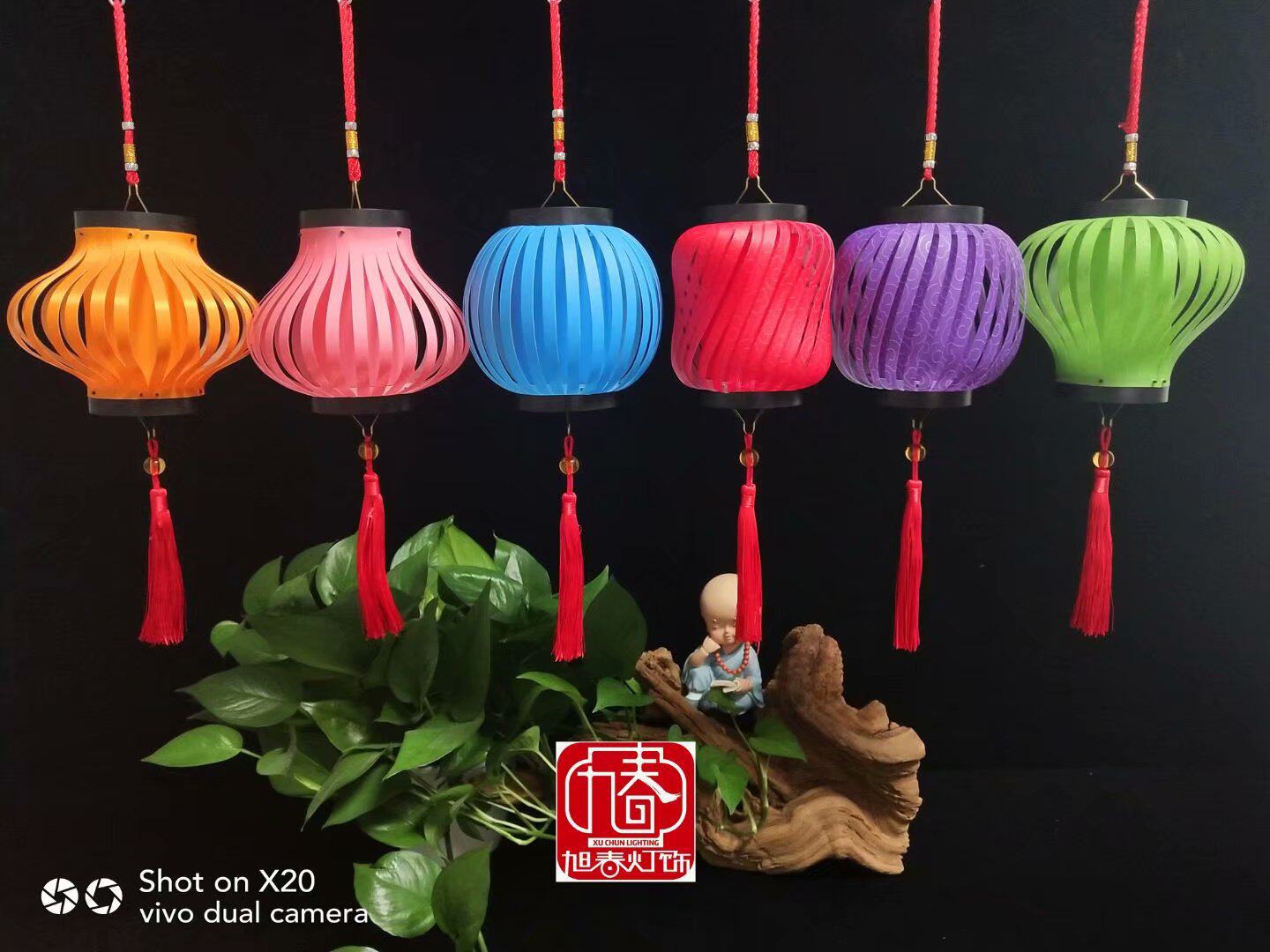 Color lantern DIY creative portable lantern Lantern decorative layout PVC color lantern