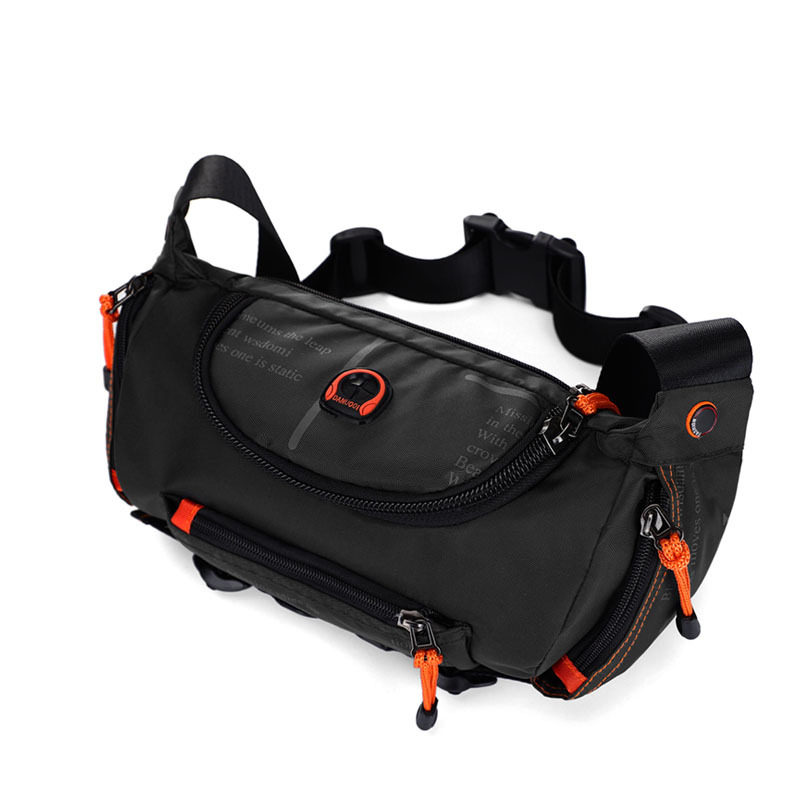 Cross-Border Men's Waist Bag Multi-Functional Large-Capacity Shoulder Crossbody Bag Outdoor Sports and Leisure Chest Bag Waterproof Small Backpack