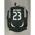 Long sleeve # 2006/07 real madrid second guest no. 23 beckham + armband