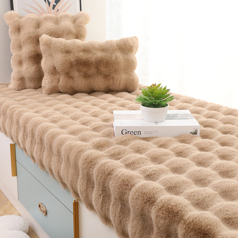 New Style Bubble Velvet Balcony Mat, Rabbit Fur Tatami Cushion, Plush Carpet, Thickened and Non-Slip