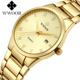 Мужские часы WWOOR Grip Love 8830 со стальным ремешком, кварцевые часы с твердым ремешком, прямые продажи с фабрики, часы с римским циферблатом