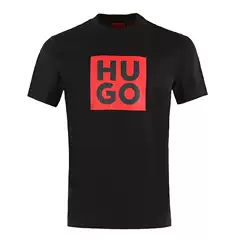 Foreign Trade Hugo Letter Same Style European Size Amazon Anime Harajuku Cotton T-Shirt Print Pattern