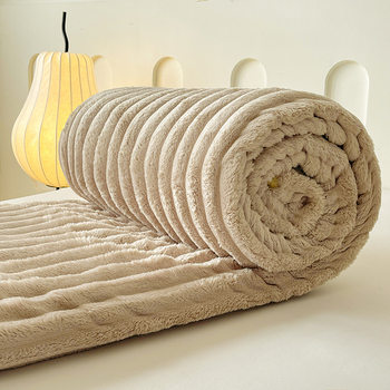 Cross-border Double-sided Blanket Imitation Rabbit Blanket Sofa Blanket Casual Blanket Autumn and Winter Thickened Blanket Air-conditioning Blanket Nap