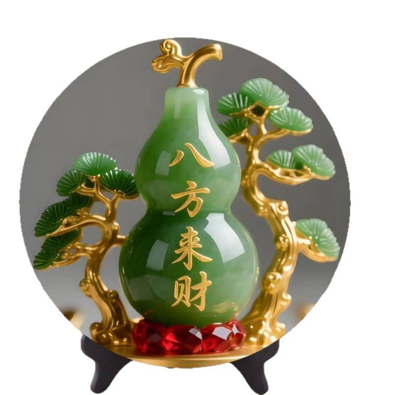 Popular Style of Wealth-Attracting Jade Painting Photo Frame, Fortune-Attracting Ornaments for Home, Home Transfer, Desktop Display, Home Entrance Display