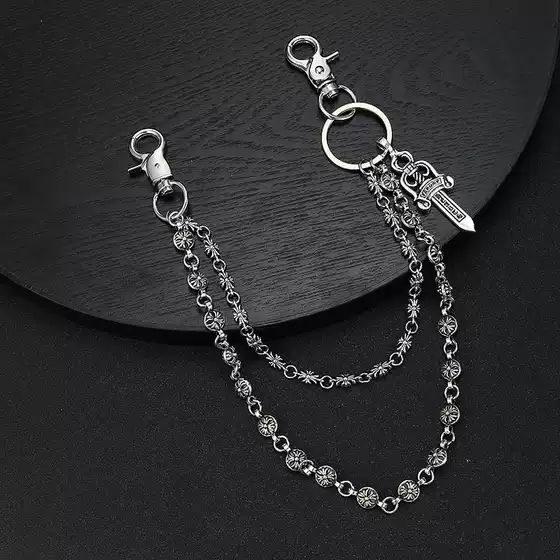 Crodo Element Pants Chain Bag Hanging Chain Sword Round Bead Cross Waist Chain Lobster Button Pendant Jeans Chain