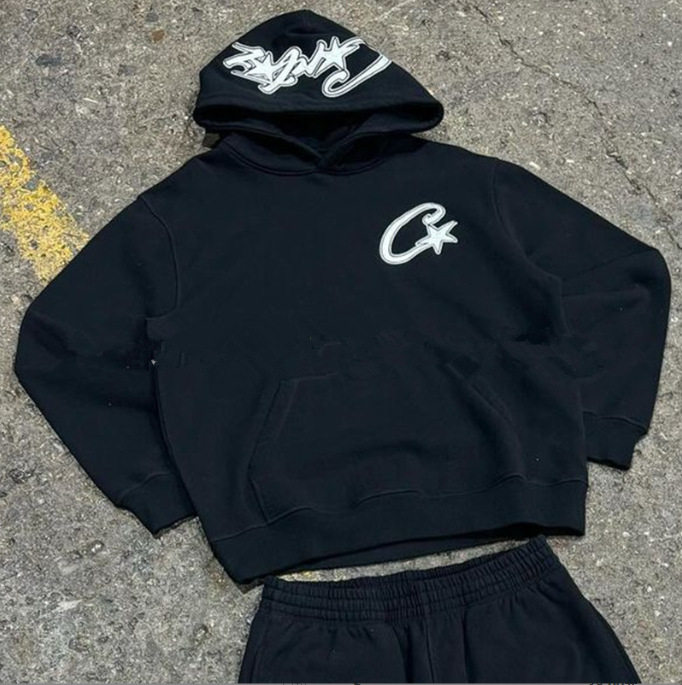 Cross-border new Corteiz Alcatraz hooded sweatshirt street hip-hop men's sports suit casual two-piece suit