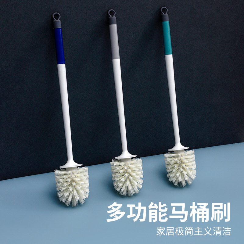 Long-Handled Toilet Brush Multifunctional Toilet Cleaning Brush Hard-Bristled Decontamination Hotel Household Wholesale Bathroom Cleaning Tools
