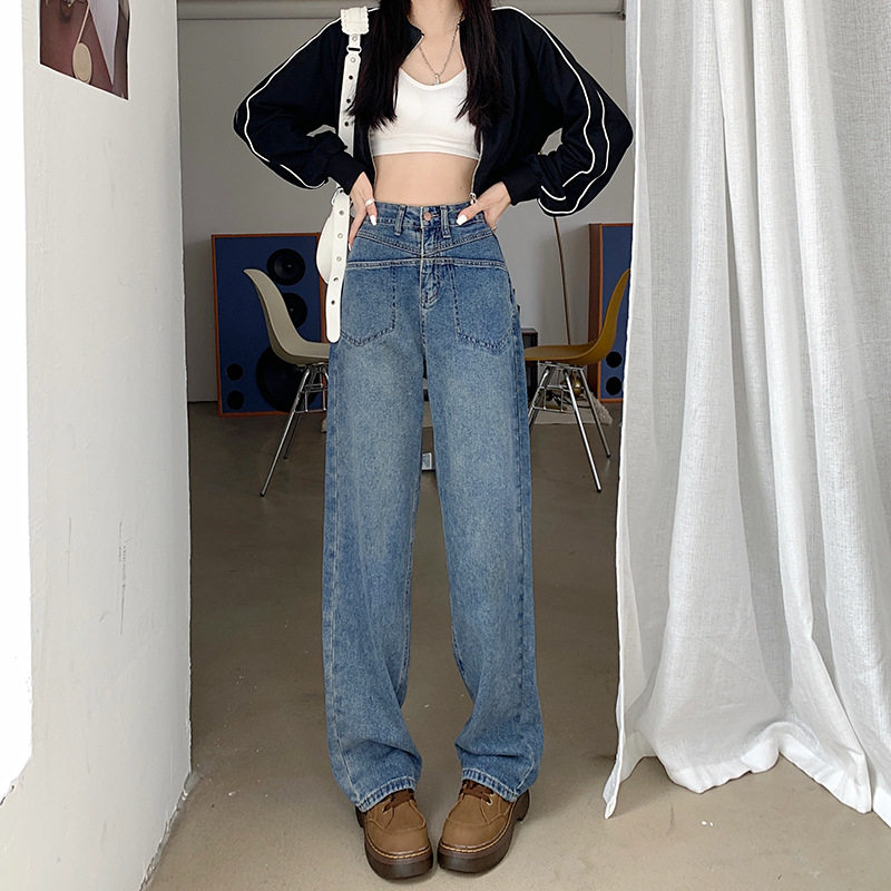 High Waisted Wide Leg Jeans for Women Loose Fit Flattering Draping Spring Style Casual Wear Wholesale Available