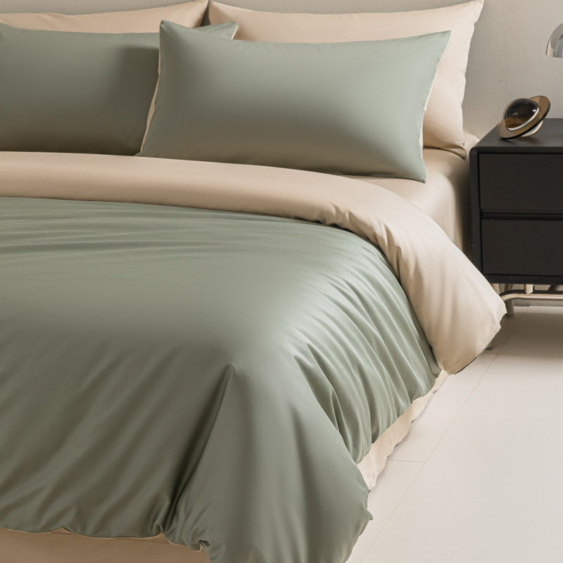 120 Xinjiang long-staple cotton cotton four-piece set 100 cotton quilt cover sheets high-grade feeling bed hat Nantong home textile