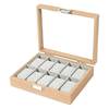 Watch Box Watch Storage Box Window Window Rosewood Grain Leather Watch Finishing Box Stall Bracelet Tray Watch Shelf