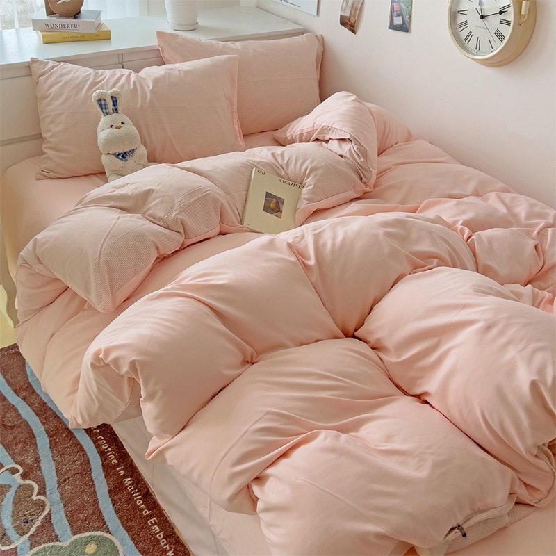 ストライプ - ガーリーピンク [肌に優しく、裸で寝ることができます]