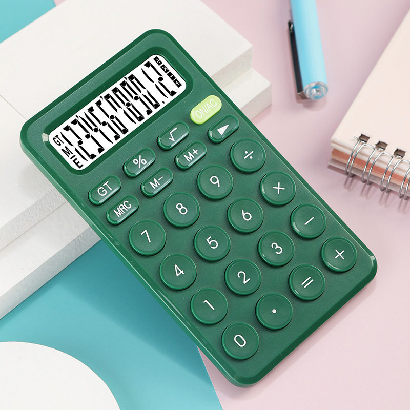 马卡龙彩色便携计算器办公专用计算机学生可爱计算器财务专用