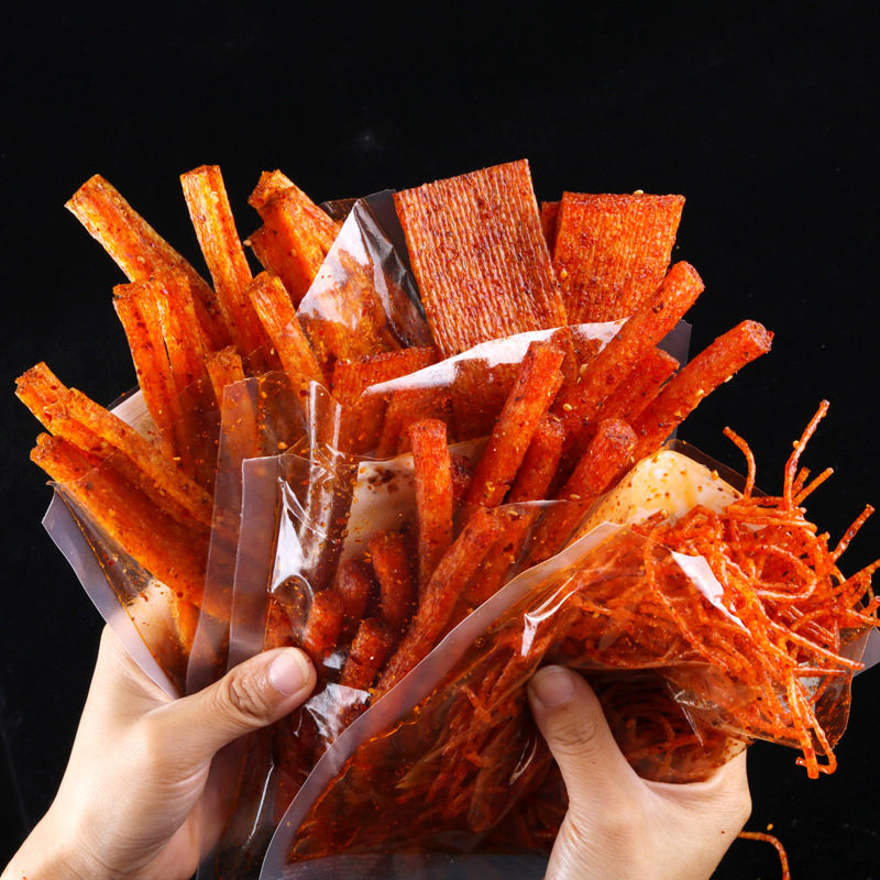 Spicy snacks Internet celebrity spicy strips hot spicy silk spicy slices sticks vegetarian large meat casual snacks made in Hunan