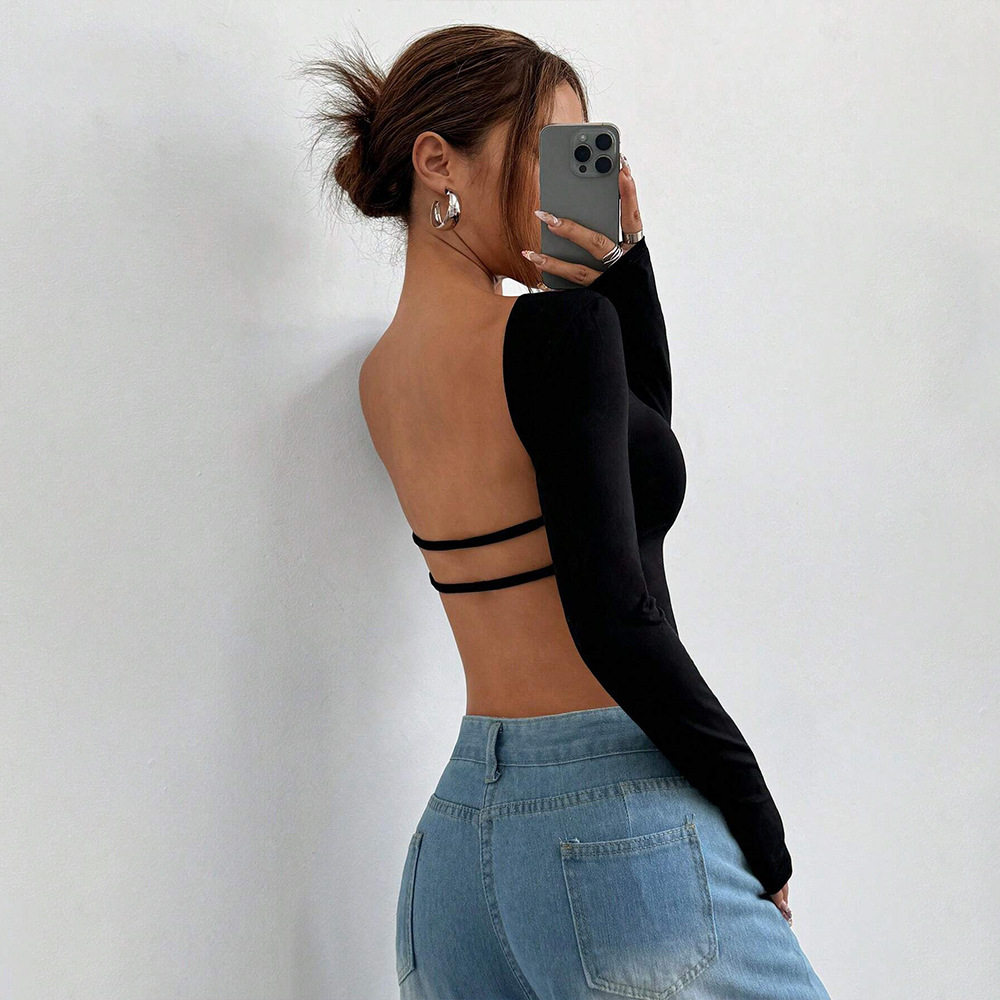 Womens Sexy Backless Crop Top Spring Summer Collection Trendy Design Wholesale Available factory direct