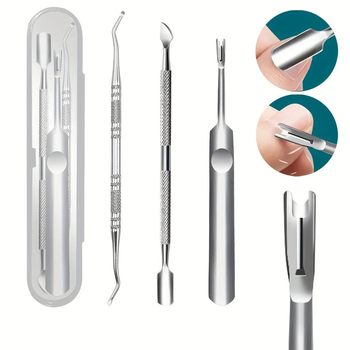 Cross-Border Nail Art Stainless Steel Universal Stick Set for Pedicure and Manicure, Versatile Wearable Nails for Children