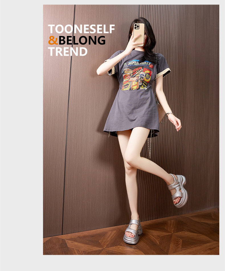 Dép sandal nữ xỏ ngón đế bệt mùa hè thoáng mát — Bạc, Trắng, Đen chi tiết 14