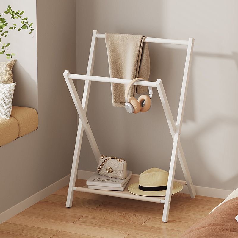Simple Folding Bedside Small Coat Rack Floor Bedroom Temporary Clothes Storage Children's Small Hanger Household
