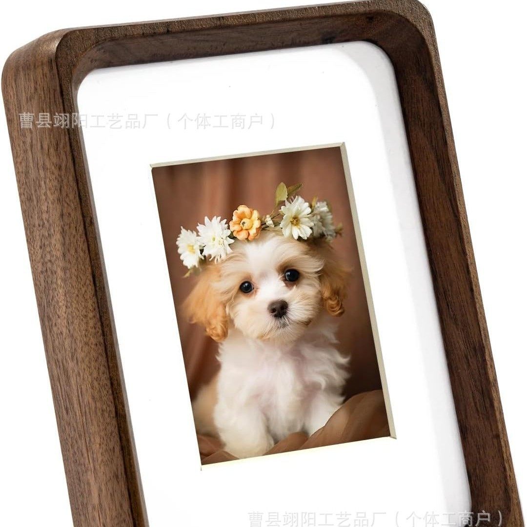 Cross-Border New Wooden Stereo Photo Frame Simple Creative Desktop Photo Frame Table 3-Inch 6inch 7inch Desktop Photo Frame