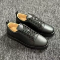 Black leather glossy