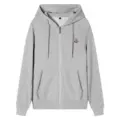 Zippered, 100% cotton, light grey, moncler style