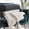 Ins Scandinavian Sofa Blanket Office Nap Blanket Tassel Knitted Wool Casual Air Conditioning Blanket