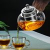 High Borosilicate High Temperature Resistant Transparent Glass Flower Teapot with Filter Liner Soaking Teapot Household Electric Pottery Stove Teapot