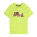 Leopard-print severed bear fluorescent green