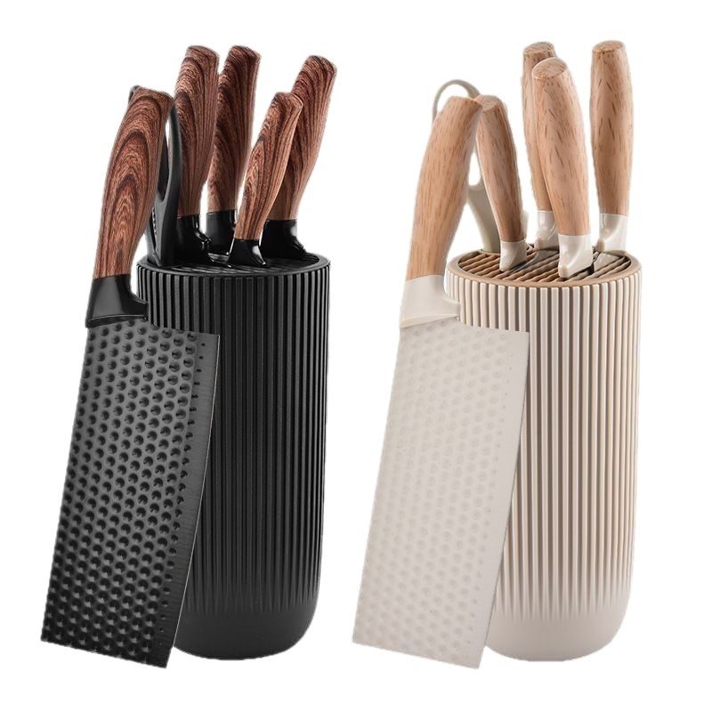 Kitchen Stainless Steel Knife Set with Fat Handle Covered with Six-Piece Set of Non-Stick Chef's Knife and Kitchen Knife Cross-Border Kitchen Knife Set