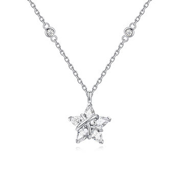 925 Sterling Silver Weaving Girl Star Necklace Female 2024 New Niche Design Sense Tanabata Valentine's Day Gift for Girlfriend