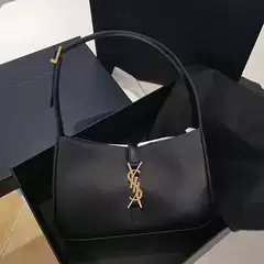 High-End Textured Genuine Leather Ysl Bag 2026 New Fashion Shoulder Underarm Bag Hobo Vintage Bag Baguette Bag