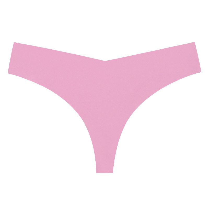 欧美低腰冰丝裸感无痕纯棉裆透气大码T型内裤 女士性感一片式内裤