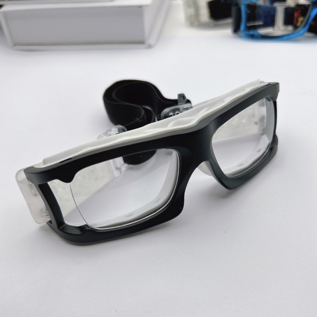 专业运动近视眼镜框篮球方框防撞眼镜平光户外活动防护篮球眼镜