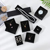In stock wholesale Sky cover black cowhide jewelry ring necklace stud earrings bracelet earrings bracelet jewelry packaging box