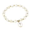 Cross-border AliExpress hot sale original oval cross pendant bracelet women's baptism bracelet prayer bracelet gift
